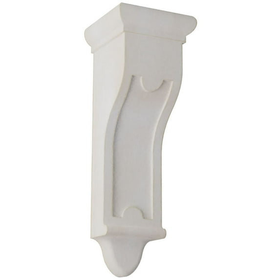 Ekena Millwork 4 1/2"W x 10"D x 13 3/4"H Arlington Wood Vintage Decor Corbel, Chalk Dust White