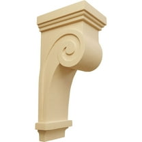 Ekena Millwork 4 1/2"W x 5 5/8"D x 12"H Scroll Corbel , Alder