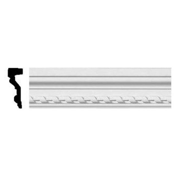 Ekena Millwork 4 1/4"H x 1 1/2"P x 94 1/8"L (1 1/4" Repeat) Rope Chair Rail