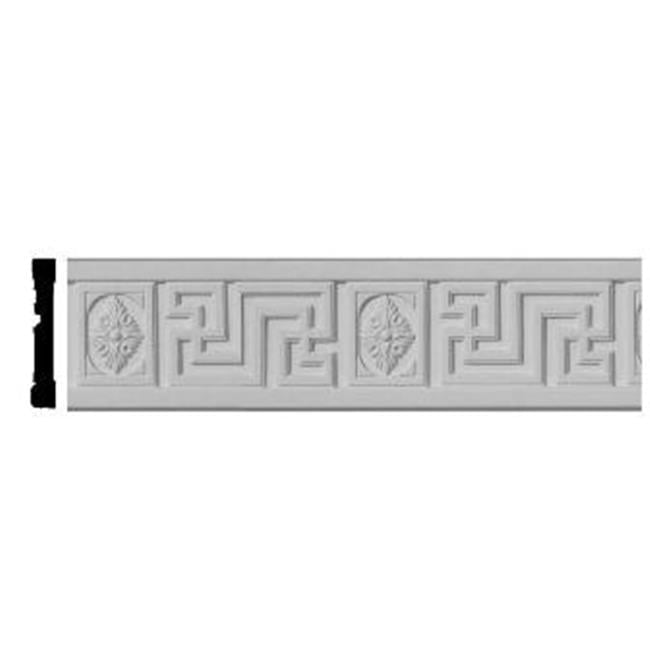 Nestor Greek Key White Polyurethane Chair Rail Moulding