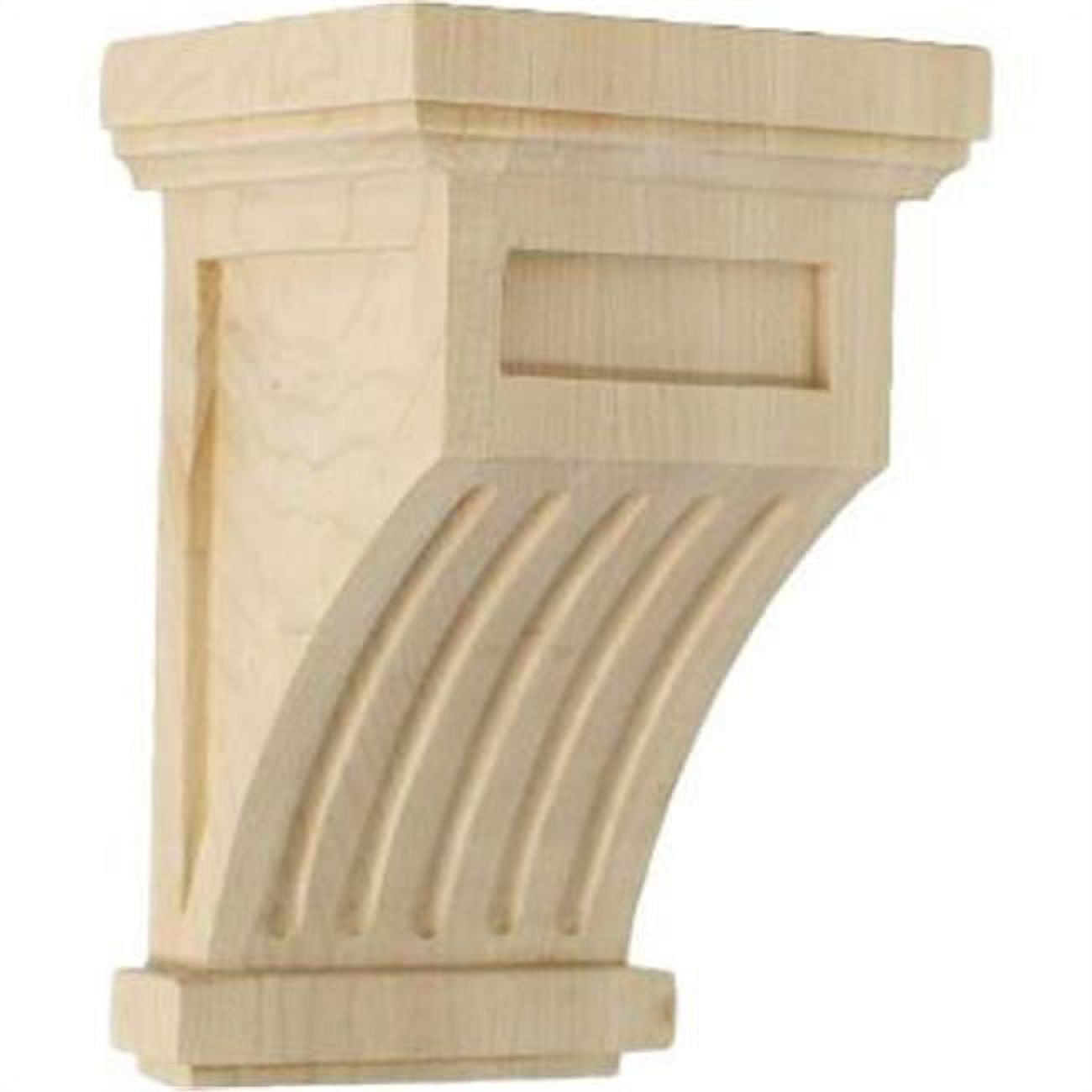 Fluted Rubberwood 7" Decorative Corbel