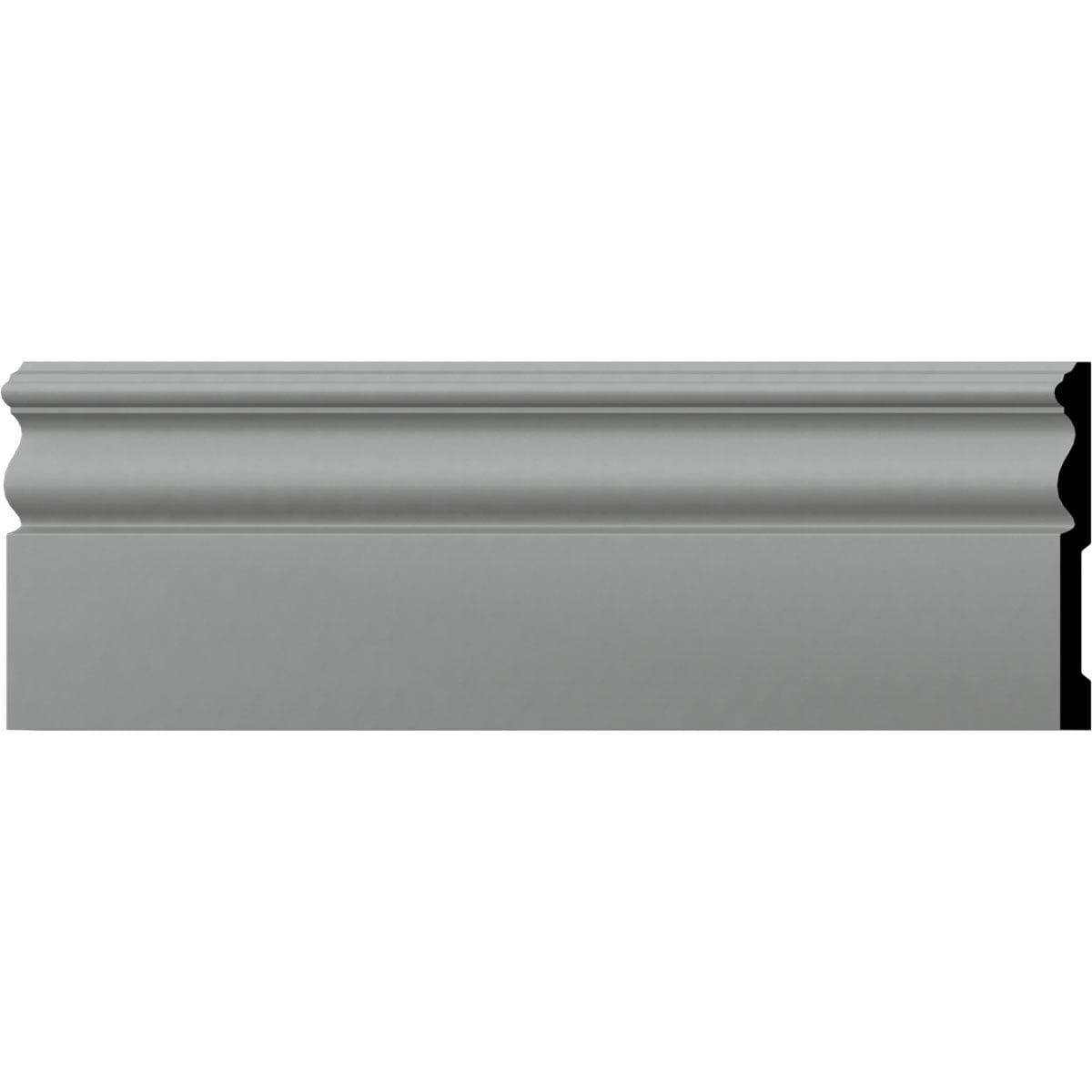 Bradford Gray Polyurethane Baseboard Moulding 12-Pack