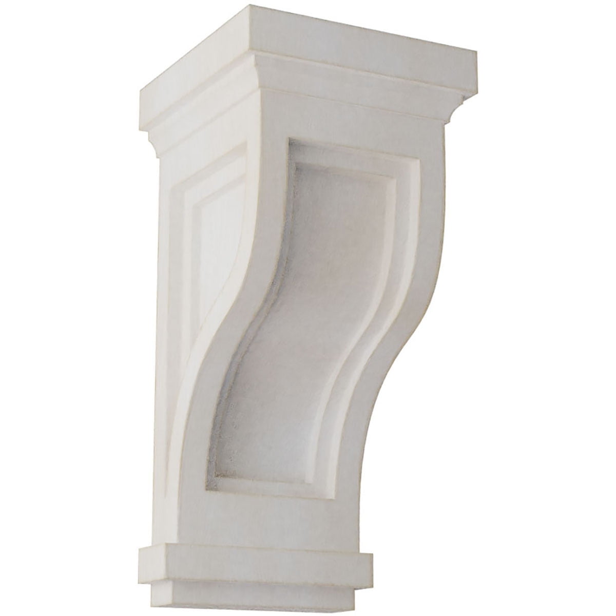 Chalk Dust White Rubberwood Vintage Decor Corbel, 10" Height
