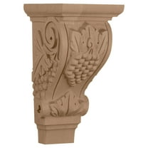 Ekena Millwork 4 3/4"W x 5"D x 9 1/2"H, Medium Grape Corbel, Alder