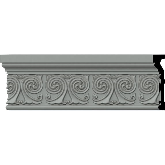 Ekena Millwork 4 5/8"H x 1"P x 94 1/2"L, (3 7/8" Repeat), Ralston Chair Rail (2-Pack)