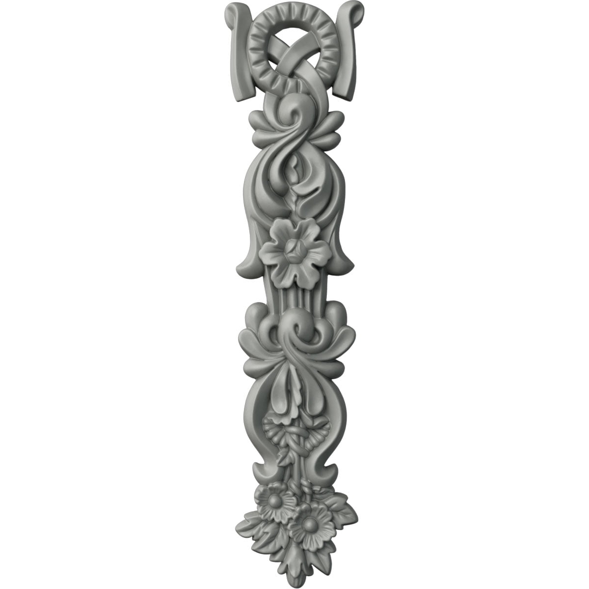 Gray Polyurethane Decorative Wreath Drop Onlay Moulding