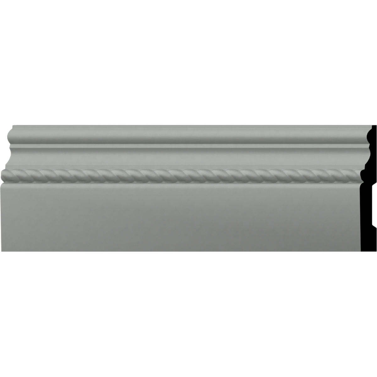 Ekena Millwork 4 7/8"H x 5/8"P x 94 1/2"L Oslo Rope Baseboard Moulding (12-Pack)