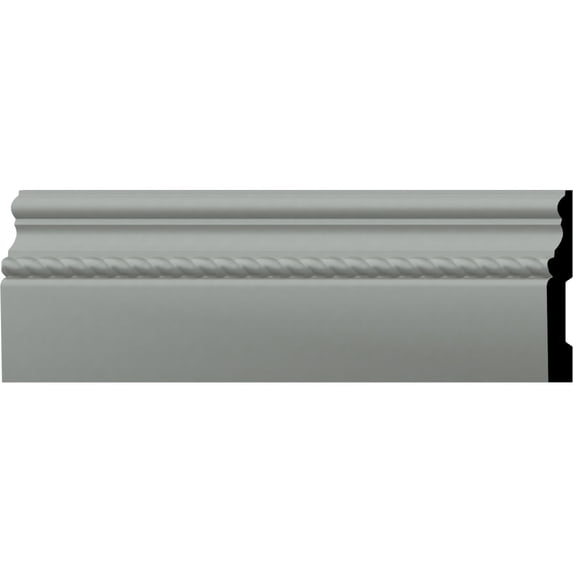 Ekena Millwork 4 7/8"H x 5/8"P x 94 1/2"L Oslo Rope Baseboard Moulding (2-Pack)