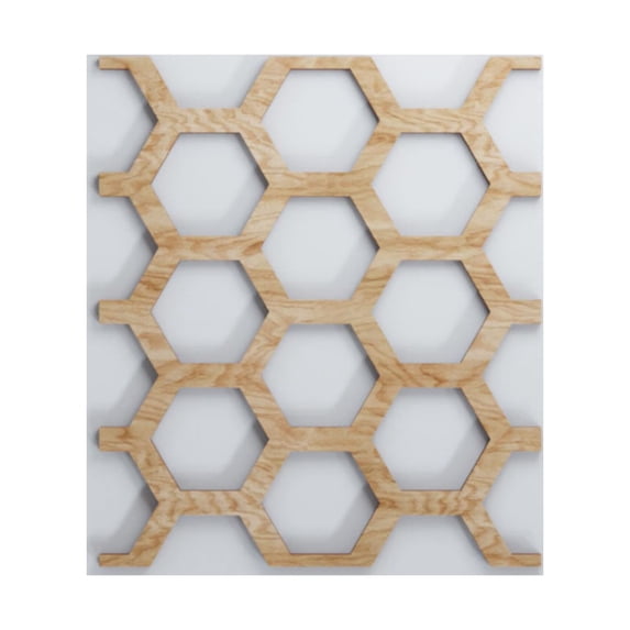 Ekena Millwork 4 7/8"W x 7 3/8"H x 1/4"T Extra Small Westmore Decorative Fretwork Wood Wall Panels, Red Oak