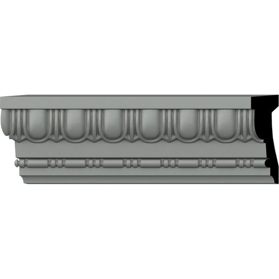 Ekena Millwork 4"H x 1 1/4"P x 94 1/2"L Egg & Dart Chair Rail (2-Pack)