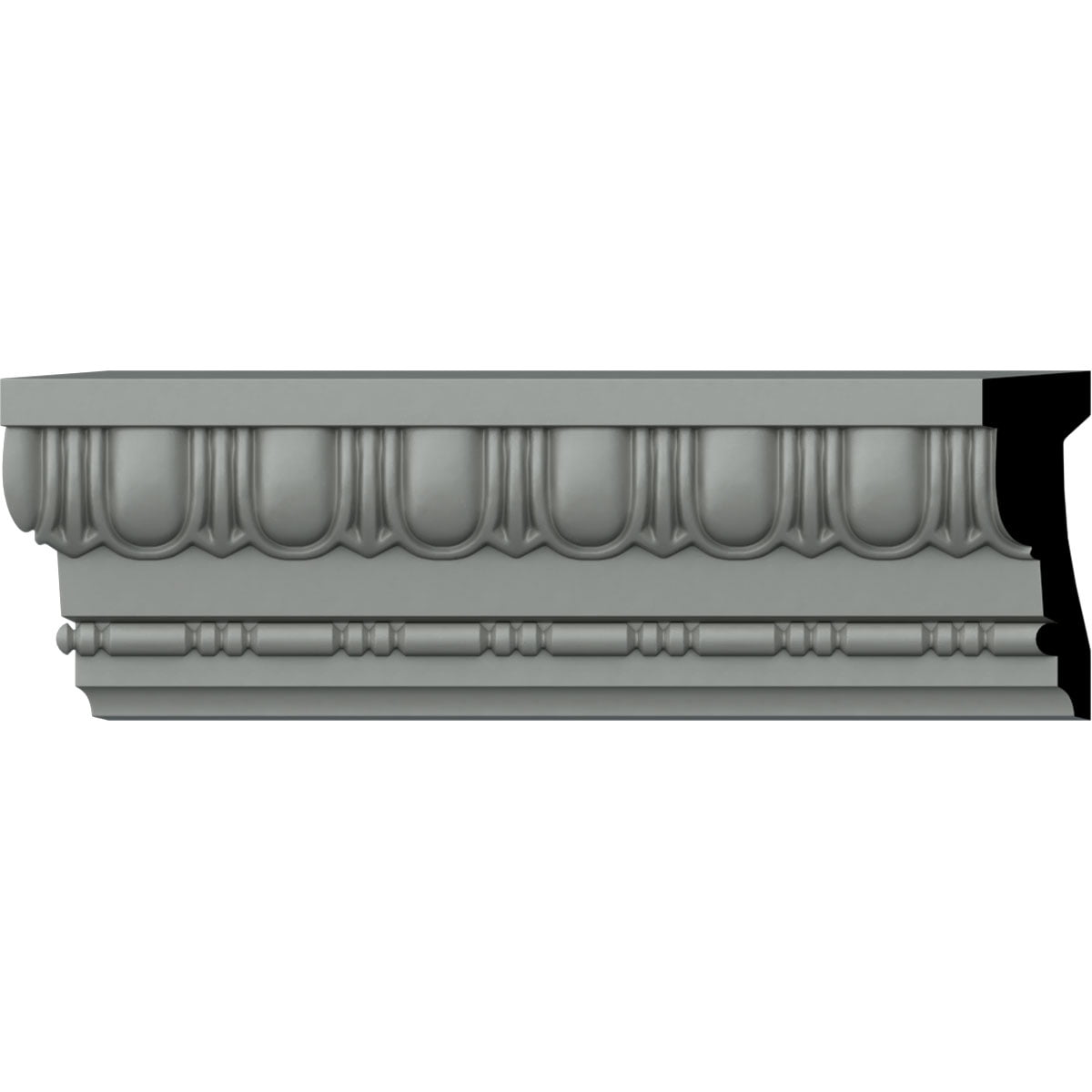 Primed White Polyurethane Egg & Dart Crown Moulding Set