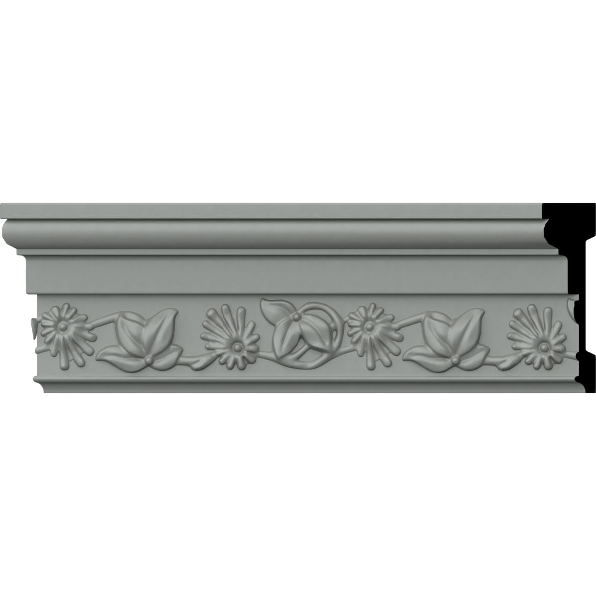 Dylan 94.5" White Urethane Decorative Chair Rail