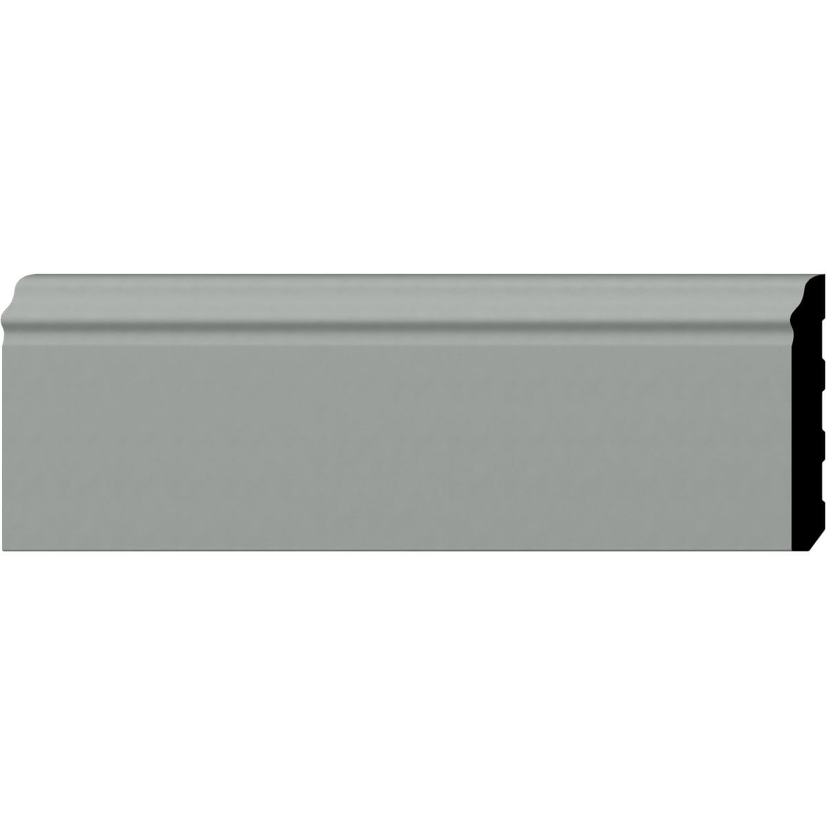 Gray Polyurethane Traditional Baseboard Moulding, 94.5" Length