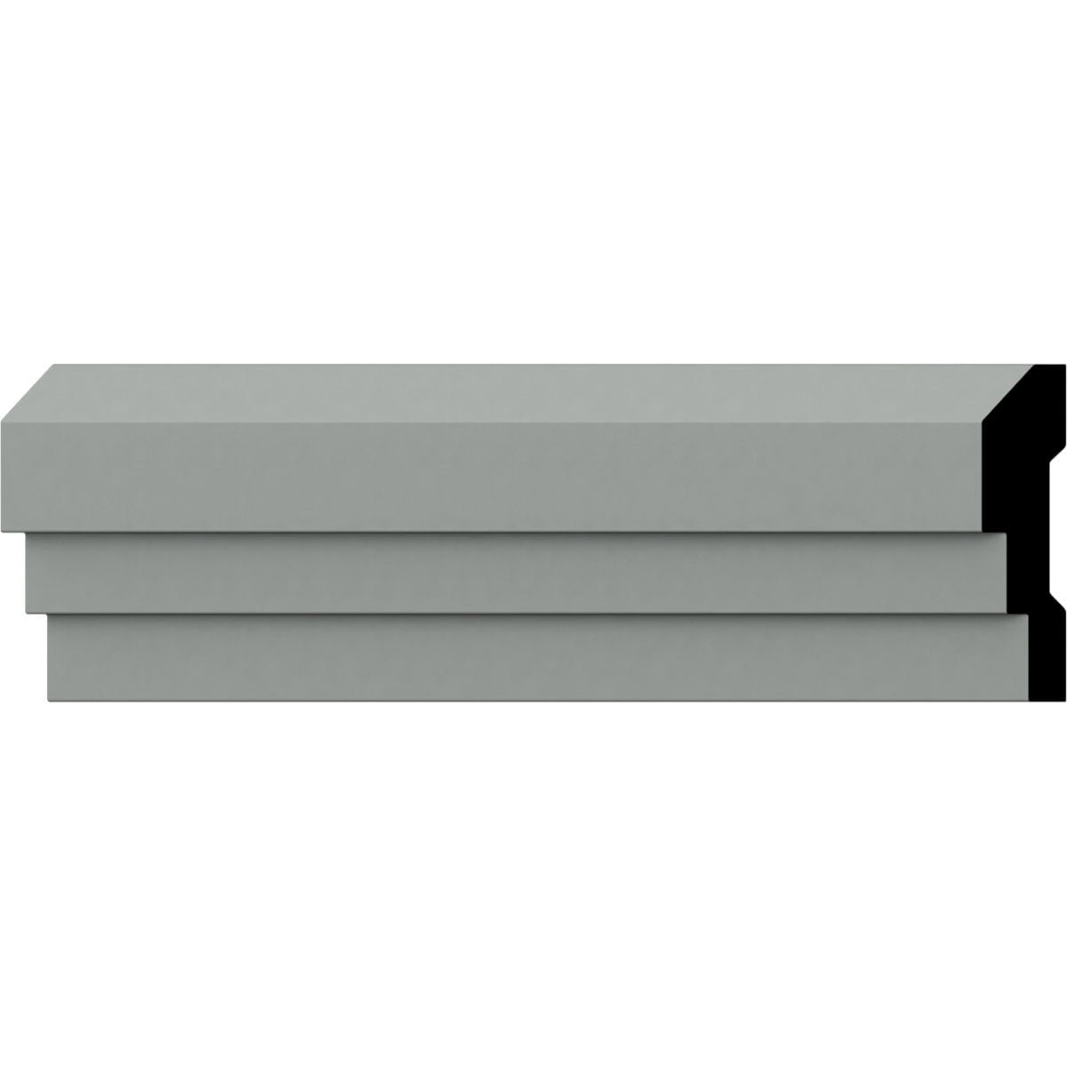 White Polyurethane Crown Moulding Chair Rail Set