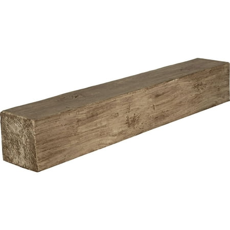 Ekena Millwork 4"H x 4"D x 48"W Knotty Pine Faux Wood Fireplace Mantel, Natural Pine