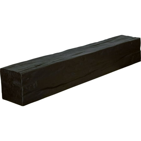 Ekena Millwork 4"H x 4"D x 72"W Riverwood Faux Wood Fireplace Mantel, Natural Ash