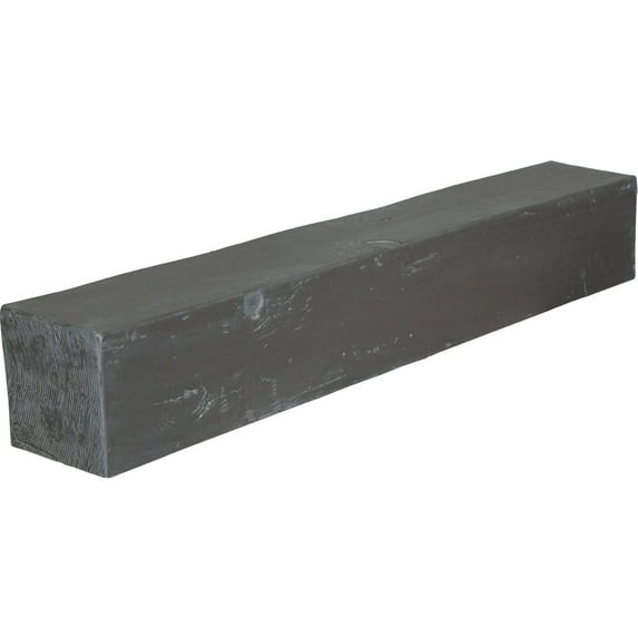 Ekena Millwork 4"H x 6"D x 36"W Knotty Pine Faux Wood Fireplace Mantel, Aged Cedar