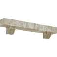 thumbnail image 1 of Ekena Millwork 4"H x 6"D x 48"W Hand Hewn Faux Wood Fireplace Mantel Kit w/ Ashford Corbels, White Washed, 1 of 10