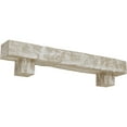 thumbnail image 1 of Ekena Millwork 4"H x 6"D x 48"W Riverwood Faux Wood Fireplace Mantel Kit w/ Alamo Corbels, White Washed, 1 of 10