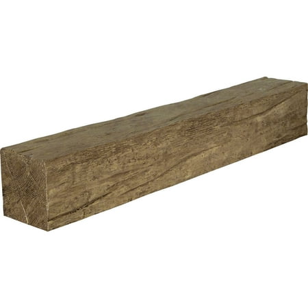 Ekena Millwork 4"H x 6"D x 60"W Riverwood Faux Wood Fireplace Mantel, Natural Golden Oak