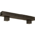 thumbnail image 1 of Ekena Millwork 4"H x 6"D x 60"W Rough Sawn Faux Wood Fireplace Mantel Kit w/ Alamo Corbels, Natural Honey Dew, 1 of 10