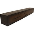 thumbnail image 1 of Ekena Millwork 4"H x 6"D x 72"W Hand Hewn Faux Wood Fireplace Mantel, Premium Mahogany, 1 of 15
