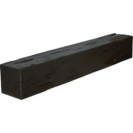 Ekena Millwork 4"H x 8"D x 36"W Pecky Cypress Faux Wood Fireplace Mantel, Natural Ash