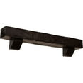 thumbnail image 1 of Ekena Millwork 4"H x 8"D x 48"W Hand Hewn Faux Wood Fireplace Mantel Kit with Ashford Corbels, Premium Mahogany, 1 of 10