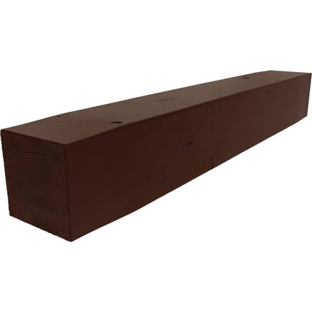 Ekena Millwork 4"H x 8"D x 48"W Knotty Pine Faux Wood Fireplace Mantel, Natural Pecan