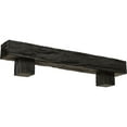 thumbnail image 1 of Ekena Millwork 4"H x 8"D x 48"W Riverwood Faux Wood Fireplace Mantel Kit w/ Alamo Corbels, Burnished Cedar, 1 of 10