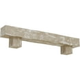 thumbnail image 1 of Ekena Millwork 4"H x 8"D x 60"W Pecky Cypress Faux Wood Fireplace Mantel Kit w/ Alamo Corbels, White Washed, 1 of 10