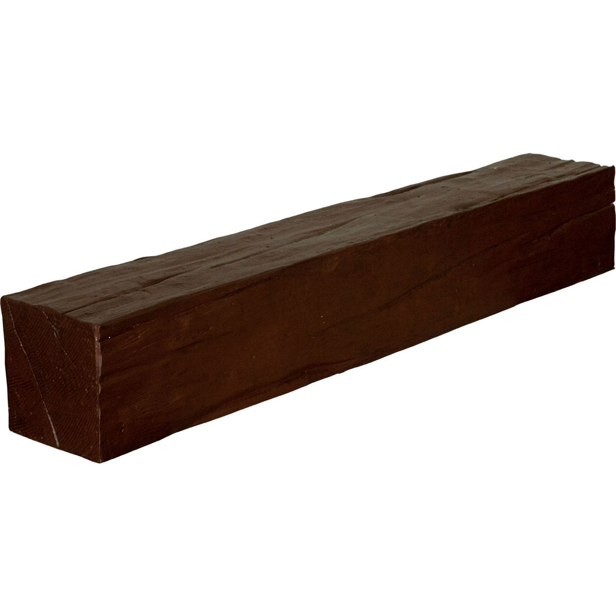 Ekena Millwork 4"H x 8"D x 60"W Riverwood Faux Wood Fireplace Mantel, Natural Pecan
