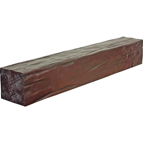 Ekena Millwork 4"H x 8"D x 60"W Riverwood Faux Wood Fireplace Mantel, Premium Cherry