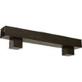 thumbnail image 1 of Ekena Millwork 4"H x 8"D x 60"W Rough Cedar Faux Wood Fireplace Mantel Kit w/ Alamo Corbels, Burnished Mahogany, 1 of 10