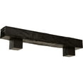 thumbnail image 1 of Ekena Millwork 4"H x 8"D x 72"W Hand Hewn Faux Wood Fireplace Mantel Kit w/ Alamo Corbels, Premium Walnut, 1 of 10