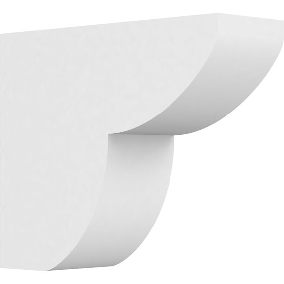 Ekena Millwork 4"W X 10"H X 12"L Standard Crestline Architectural Grade PVC Rafter Tail