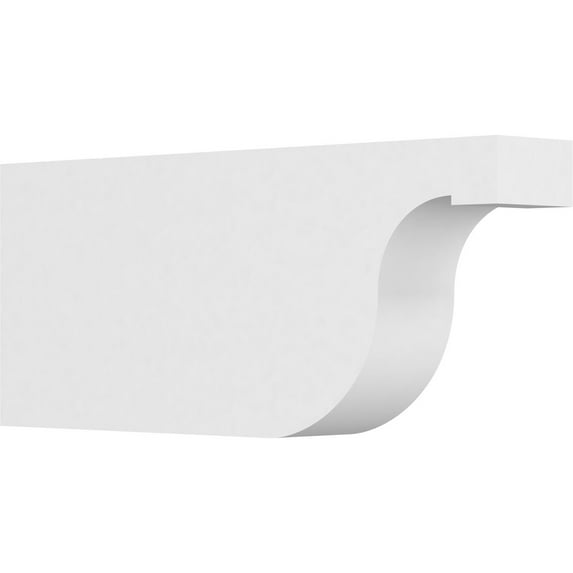 Ekena Millwork 4"W X 10"H X 24"L Standard Del Monte Architectural Grade PVC Rafter Tail