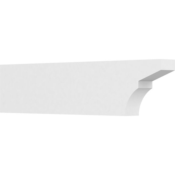 Ekena Millwork 4"W X 10"H X 42"L Standard Monterey Architectural Grade PVC Rafter Tail