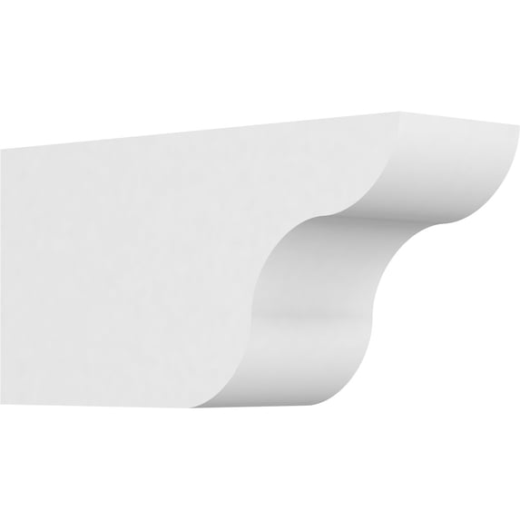Ekena Millwork 4"W X 6"H X 12"L Standard Carmel Architectural Grade PVC Rafter Tail