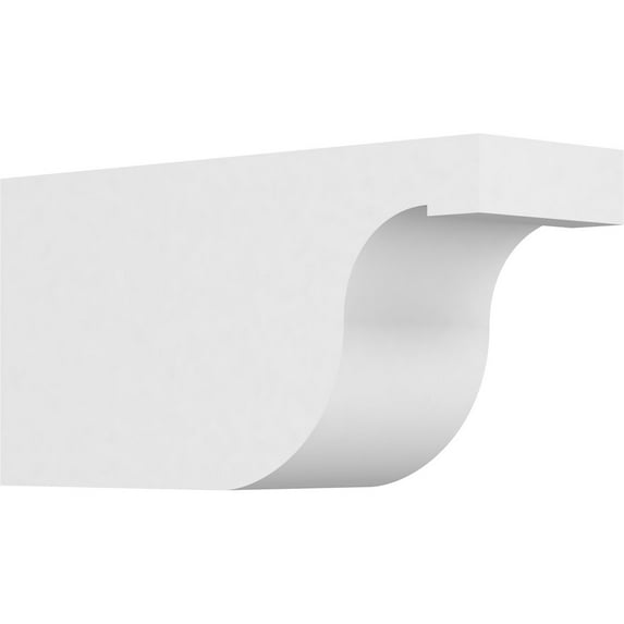 Ekena Millwork 4"W X 6"H X 12"L Standard Del Monte Architectural Grade PVC Rafter Tail
