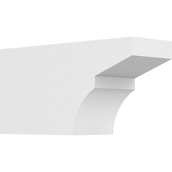 Ekena Millwork 4"W X 6"H X 12"L Standard Monterey Architectural Grade PVC Rafter Tail