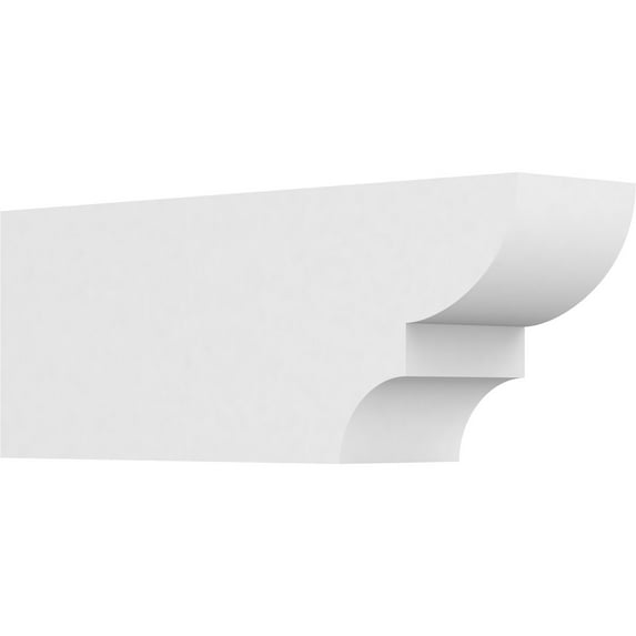Ekena Millwork 4"W X 6"H X 16"L Standard Ridgewood Architectural Grade PVC Rafter Tail