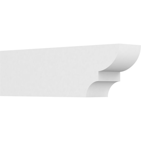 Ekena Millwork 4"W X 6"H X 20"L Standard Ridgewood Architectural Grade PVC Rafter Tail