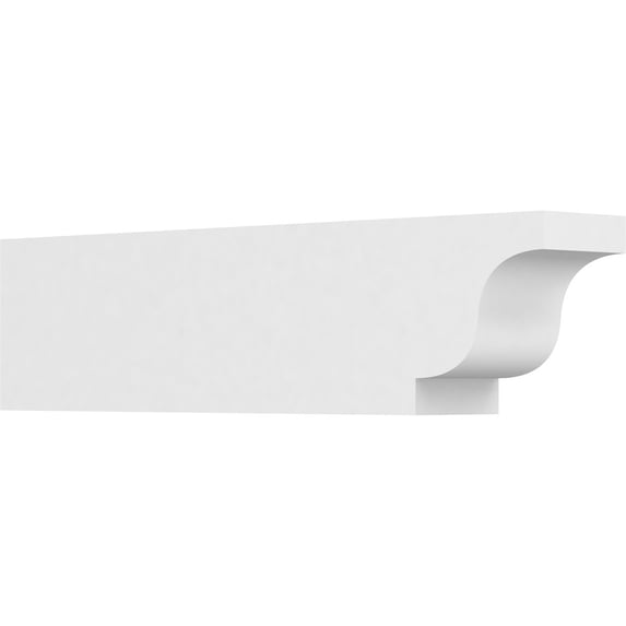 Ekena Millwork 4"W X 6"H X 24"L Standard Newport Architectural Grade PVC Rafter Tail