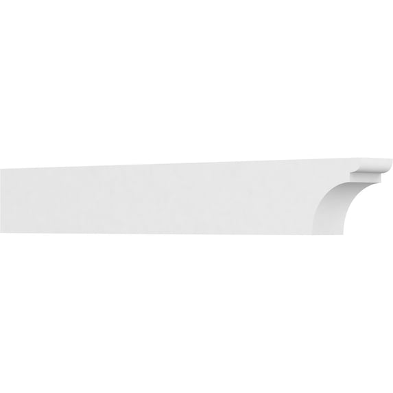 Ekena Millwork 4"W X 6"H X 42"L Standard Yorktown Architectural Grade PVC Rafter Tail