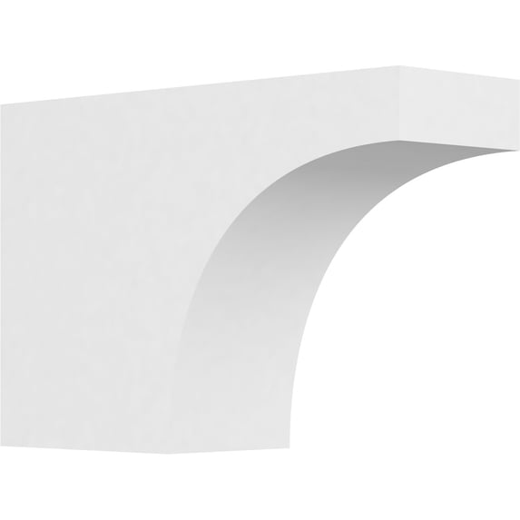 Ekena Millwork 4"W X 8"H X 12"L Standard Huntington Architectural Grade PVC Rafter Tail