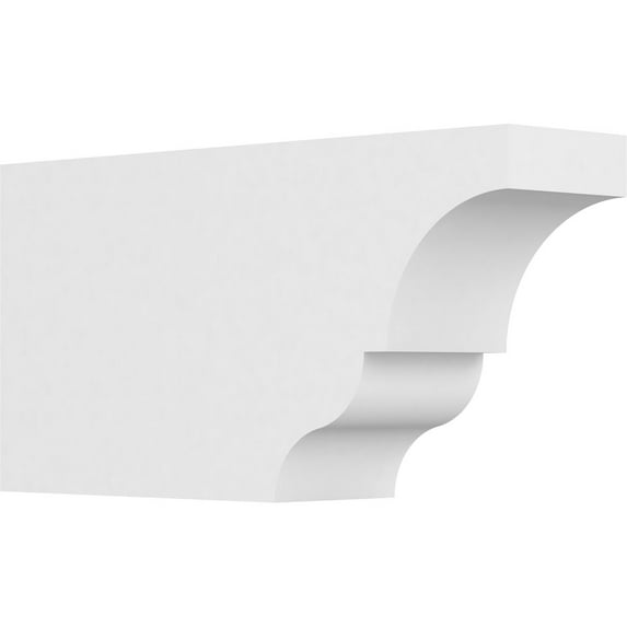 Ekena Millwork 4"W X 8"H X 16"L Standard Asheboro Architectural Grade PVC Rafter Tail