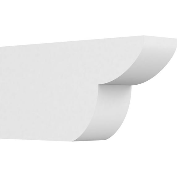 Ekena Millwork 4"W X 8"H X 16"L Standard Crestline Architectural Grade PVC Rafter Tail