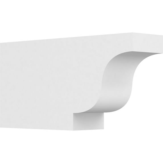 Ekena Millwork 4"W X 8"H X 16"L Standard Newport Architectural Grade PVC Rafter Tail