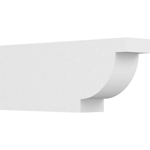 Ekena Millwork 4"W X 8"H X 20"L Standard Alpine Architectural Grade PVC Rafter Tail